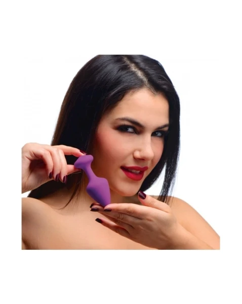 Purple Pleasures 3 Piece Silicone Anal Plugs - Purple - 3.5 Inch