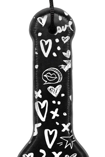 OUCH! 11.2" Graffiti Leather Paddle