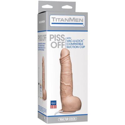 Titanmen Piss Off Suction Cup Dildo Flesh 10 5 Inch