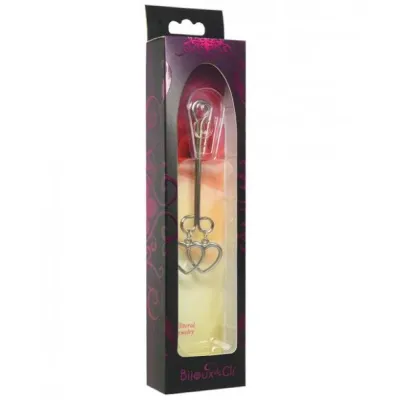 Clit Clamp Double Loop with Heart Charms