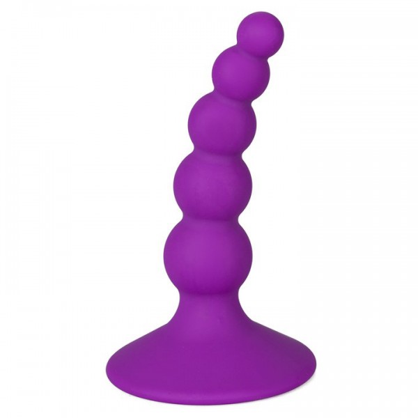 Bondara Purple Silicone Beaded Butt Plug – 4 Inch