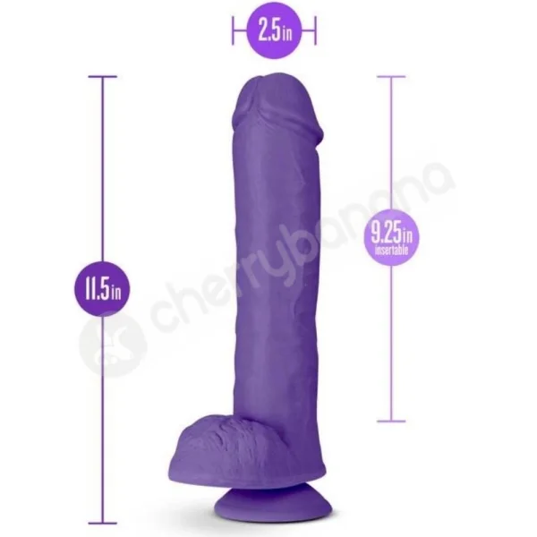 Au Naturel Bold Big John Purple 11" Flexishaft Dildo