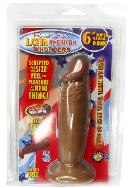 Real Skin Latin American Whoppers Dong 6 Inch - Tan