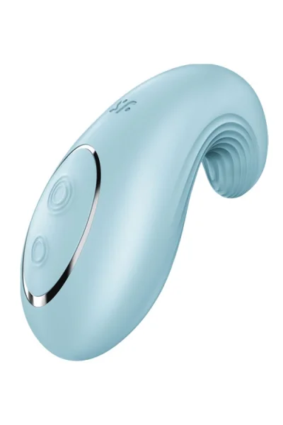 Satisfyer Dipping Delight - 3.7" Lay On Vibrator with Clitoral & Labial Stimulation