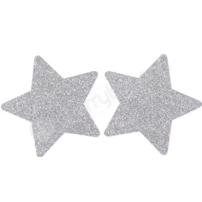 Cherry Banana Star ling Silver Star Shaped Glitter Nipple Pasties 2 Pack