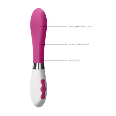 Atlas Rechargeable Vibrator Pink 8 Inch