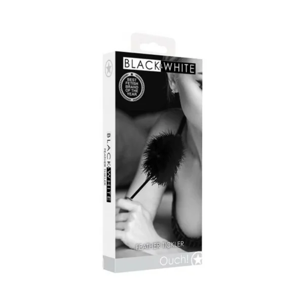 Ouch! Black Faux Feather Tickler