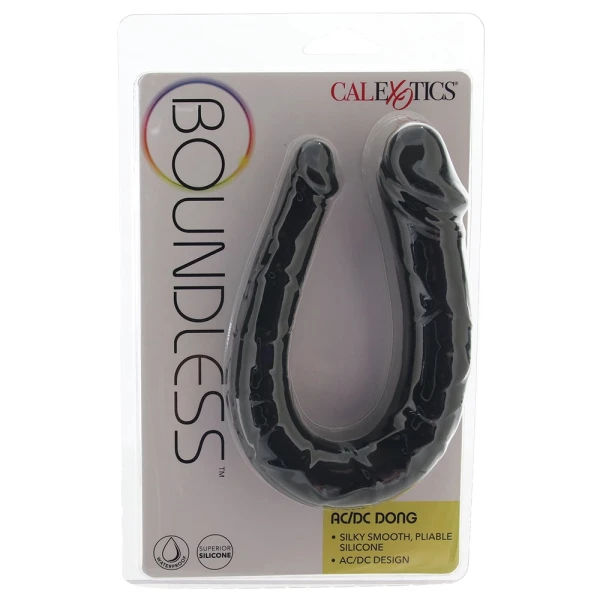 Boundless AC/DC Dong Silicone Double Dildo By CalExotics - Black
