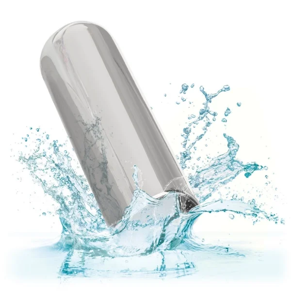 Glam Supercharged Waterproof Rechargeable Power Bullet By CalExotics - Silver
