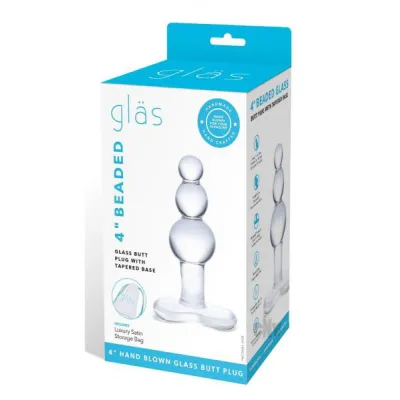 Beaded Glass Butt Plug W Base 4