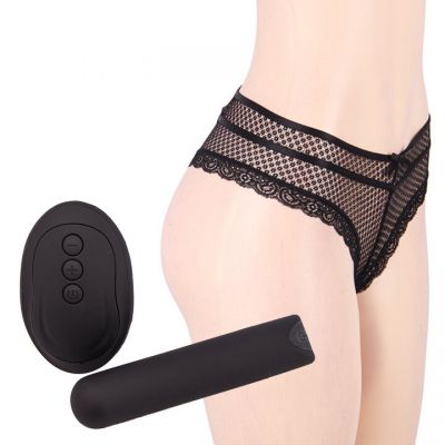 Bondara Flirt Black Cut Out 10 Function Vibrating Brazilian Brief