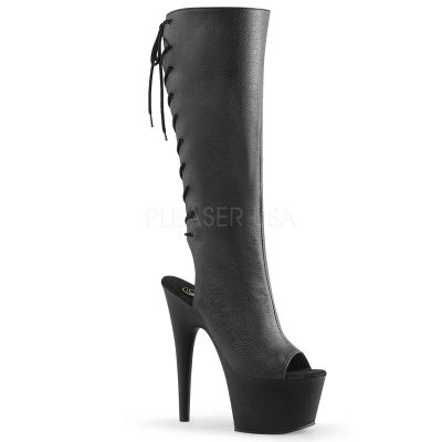 7 inches Heel 2 3 4 inches PF Open Toe Heel Knee BT Side Zip