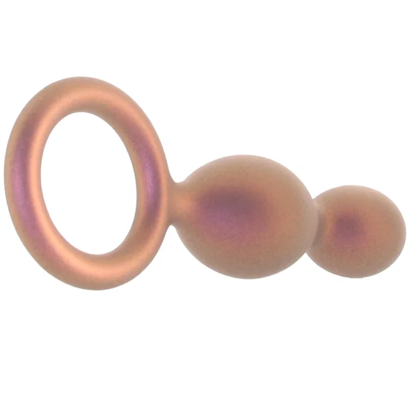 Anal Adventures Matrix Duo Loop Silicone Butt Plug By Blush - Copper