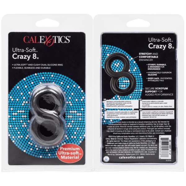 Ultra-Soft Crazy 8 Silicone Cock Ring by CalExotics