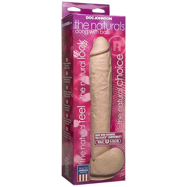 12" Natural Dong with Balls