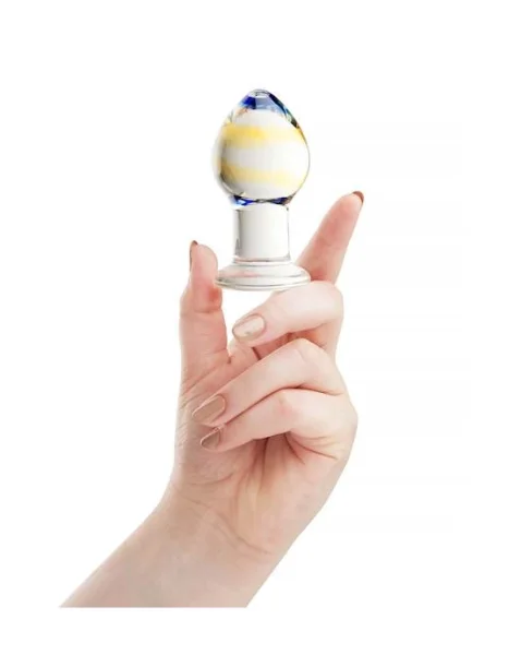 Lucent Prima Glass Butt Plug - Clear - 3.5 Inch