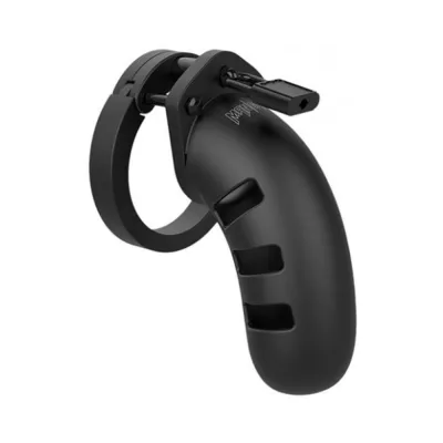 Man Cage Model 17 Chastity 4 5 Silicone Cock Cage Black