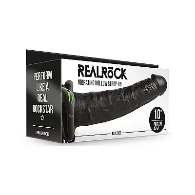 25cm Hollow Vibrating Strap On