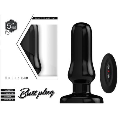 Bottom Line 5 Vibrating Butt Plug Model 4 Rubber