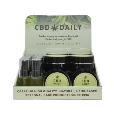 Earthly Body Cbd Display Includes 12 0 67oz Serum 10 1 7oz Cream 1oz