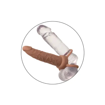 California Exotic Performance Maxx Dual Penetrator 5 5 Strap On with Cock Ring