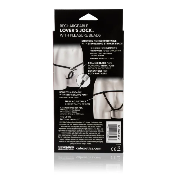 Rechargeable Lover's Cheeky Panty with Stroker Beads
