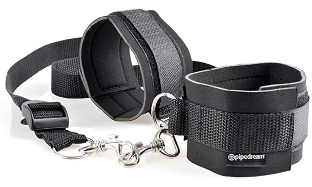 Fetish Fantasy Cuff and Tether Set Black