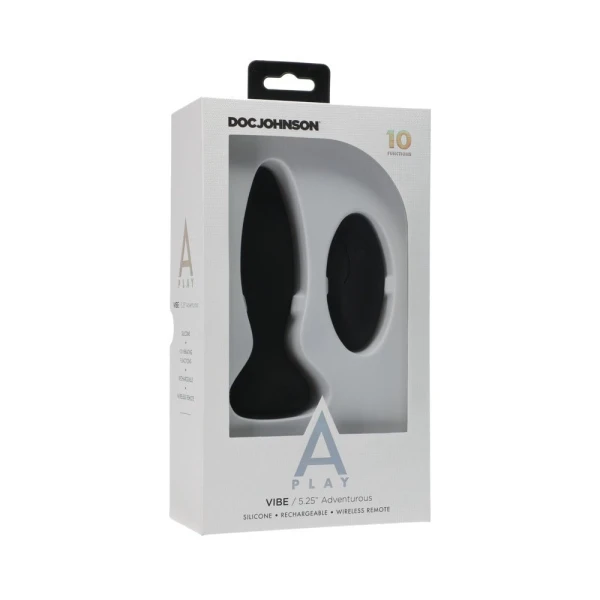 A Play Vibe Rechargeable Adventurous Anal Plug Remote Black — image 7 of 10