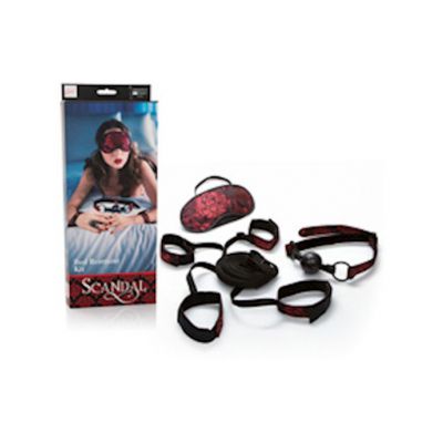 Scandal Bed Restraint Kit Black red