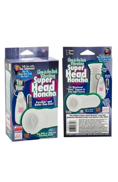 Sue Johanson Glow In The Dark Vibrating Super Head Honcho Masturbator