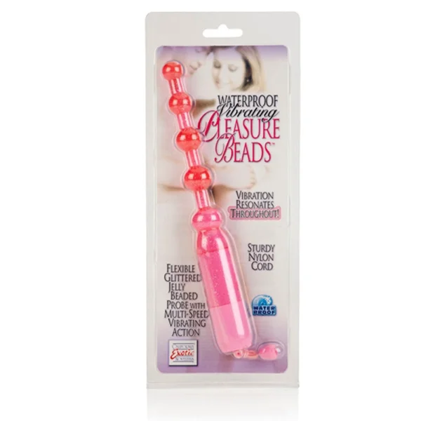 California Exotic Waterproof Vibrating Pleasure Beads - Pink