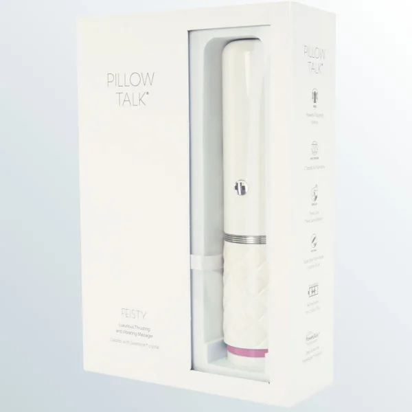 Pillow Talk Feisty Silicone Waterproof Rechargeable Thrusting Vibrator - Pink