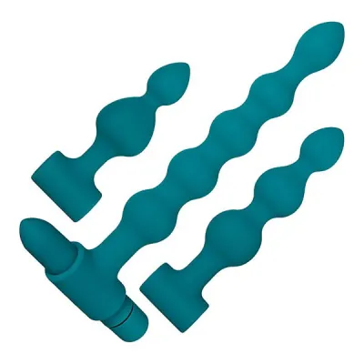 Adam Eve Vibrating Bumpy Anal Bead Plug Trio Set