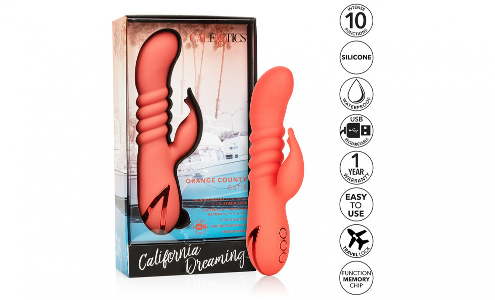 CalExotics Orange County Cutie Thrusting Rabbit Vibrator