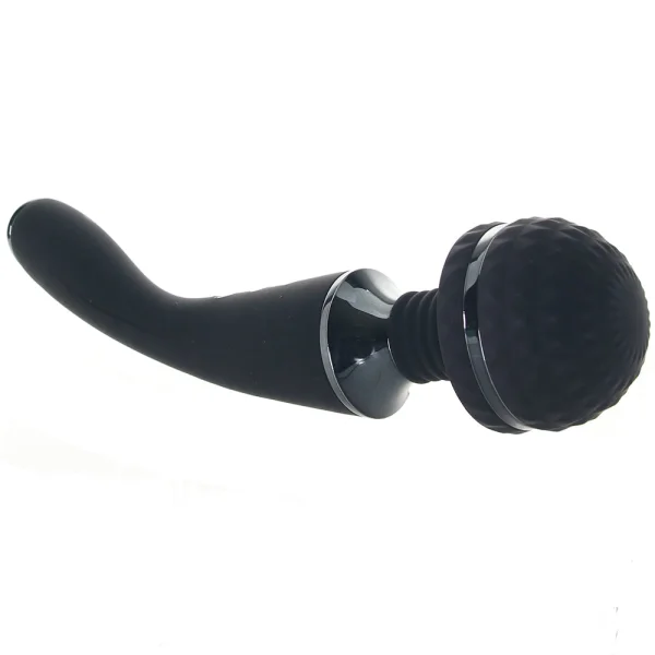 Sugar Pop Bliss Silicone Rechargeable Wand Style Vibrator - Black