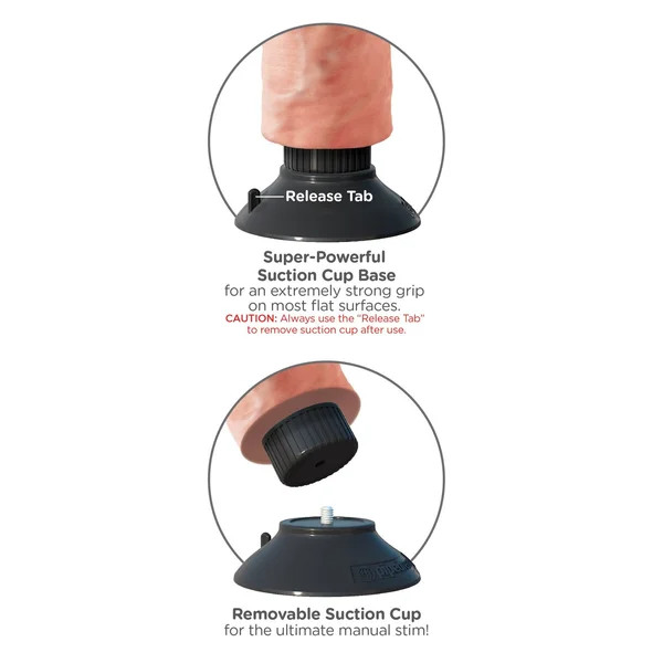 King Cock 10" Vibrating Cock - Flesh — image 11 of 12