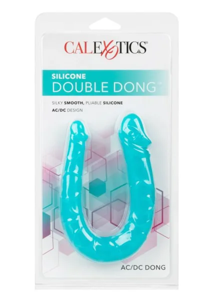 Silicone Double Dong Ac-dc Dong - Teal