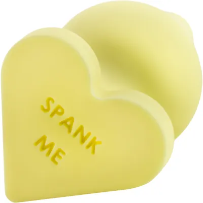Play With Me Naughty Candy Heart Silicone Butt Plug By Blush Spank Me Yellow