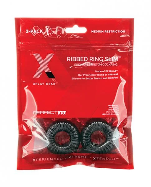 Xplay Pf Blend Premium Stretch Ribbed Ring Slim 2 Pk