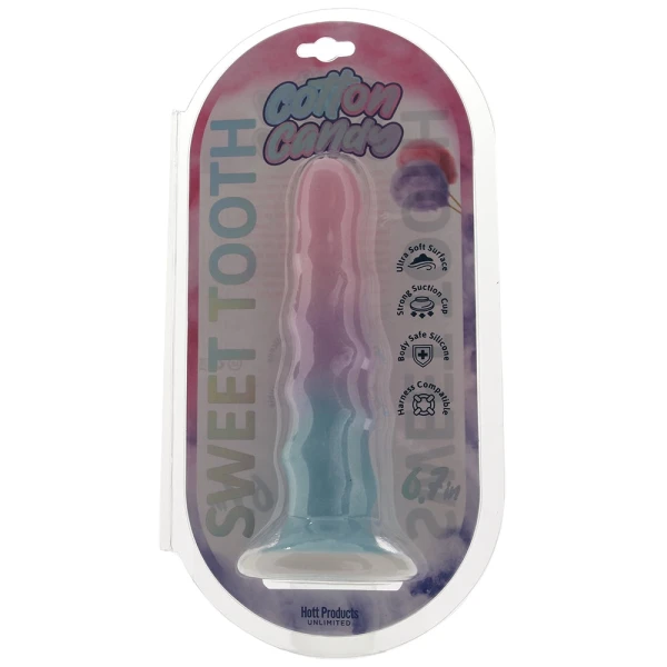 Cotton Candy Sweet Tooth 7" Silicone Suction Cup Dildo