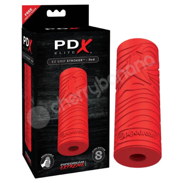 PDX Elite Red EZ Grip Stroker