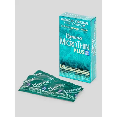 Kimono MicroThin Plus Latex Condoms 12 Count