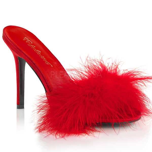 4 inches Heel Marabou Slipper — image 5 of 16