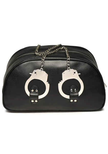 Cuffed and Loaded Travel Bag with Handcuff Handles