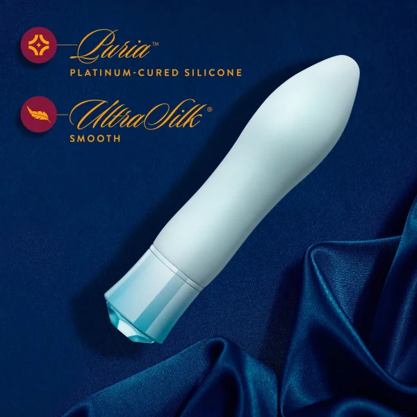 Oh My Gem Ardor Rechargeable Waterproof Silicone Warming Vibrator By Blush - Aquamarine