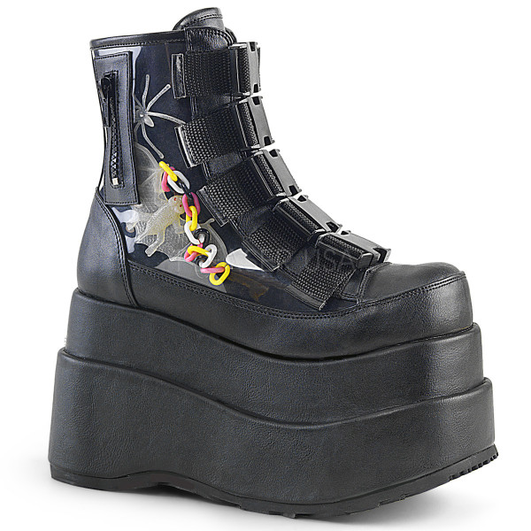 4 1/2 inches Tiered PF Buckle-Up Ankle Boot