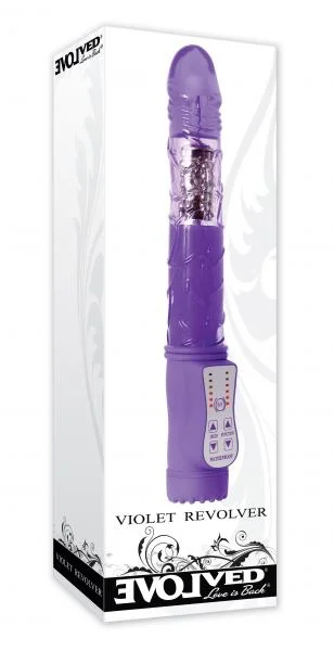 Violet Revolver Purple Rotating Vibrator