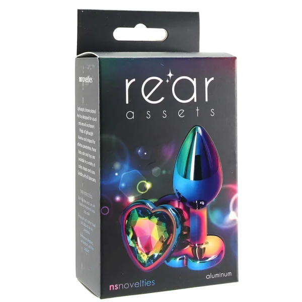 NS Novelties Rear Assets Multicolor Heart Small Plug