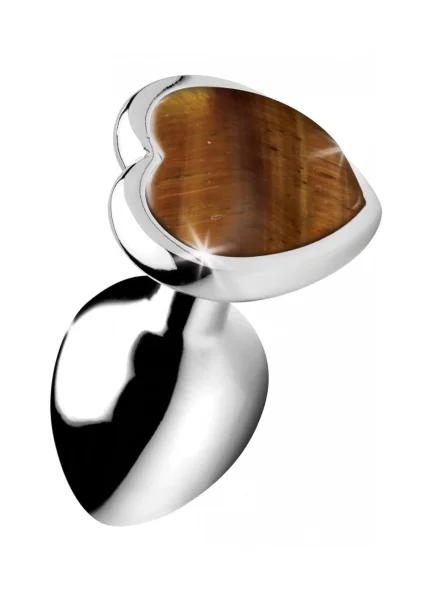 Booty Sparks - Gemstones Tiger's Eye Heart Medium Anal Plug