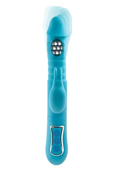 Adam and Eve 10" Thrusting & Rotating Beaded Triple-Stimulation Joy Rabbit